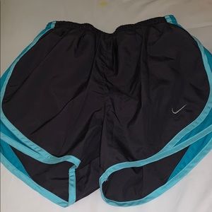 grey and blue women’s nike shorts size XS